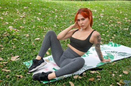 pantalon de yoga roux des nus sympas img